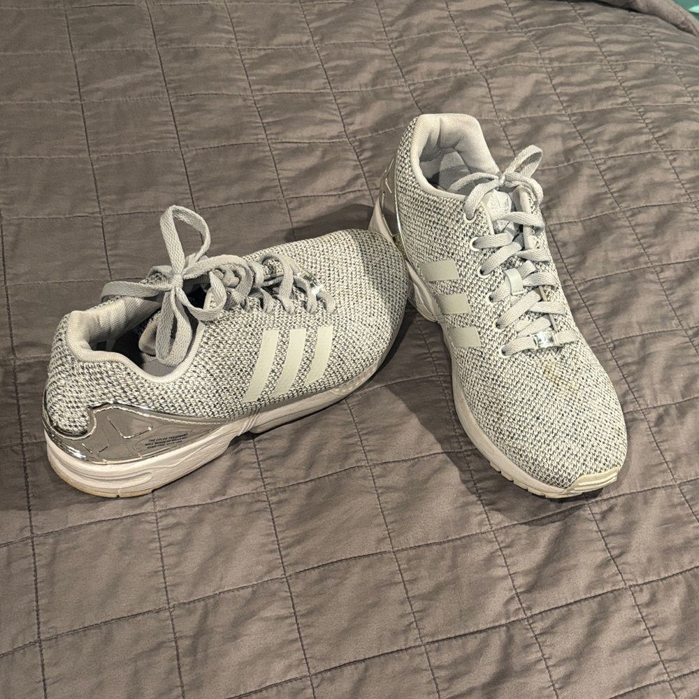 Adidas Light Gray Running Shoes